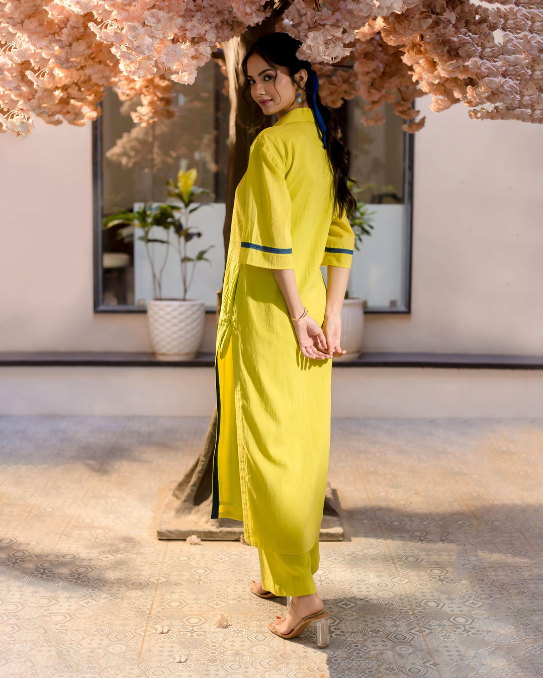 Spurge Green Solid Cotton Coord Set