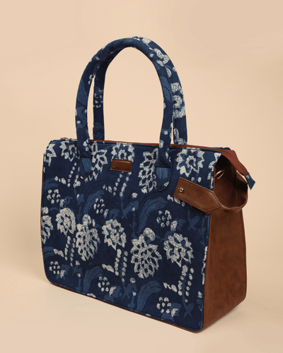 Tidal Blue Rectangle Tote Bag