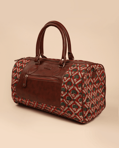 Walnut Whispers Handblock Duffle Bag