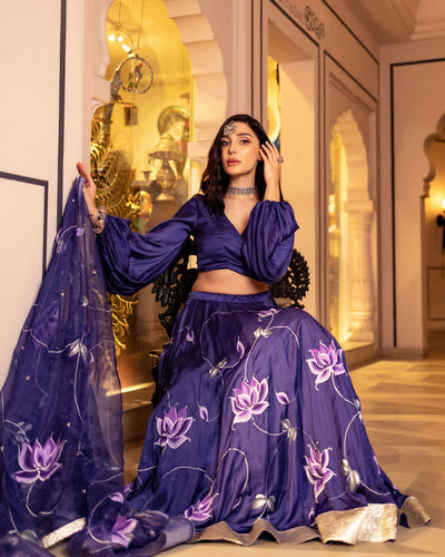 Zahri Handpainted Lehenga Set