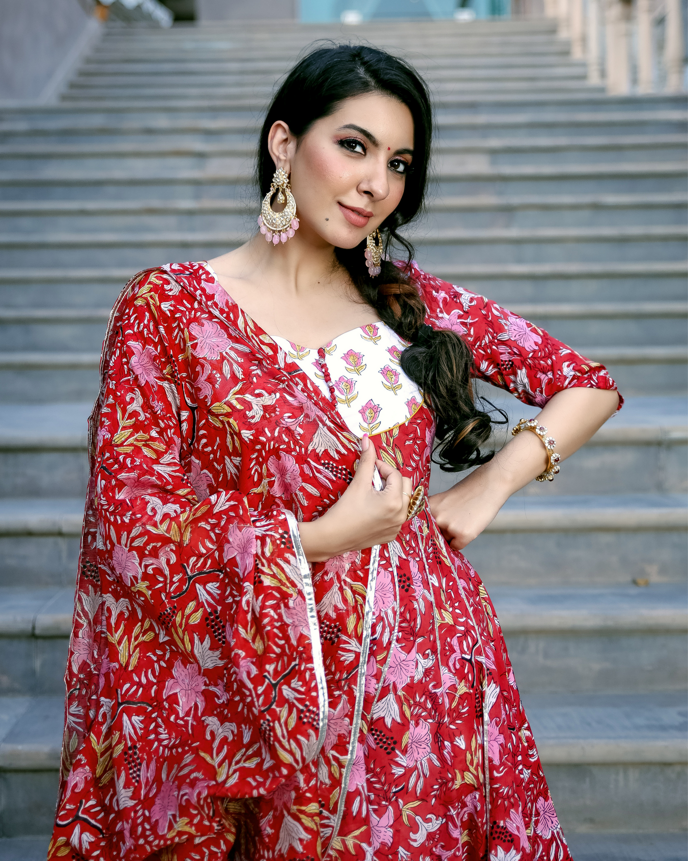 Buy Burberry Handblock Gota Suit Set online in India at Best Price