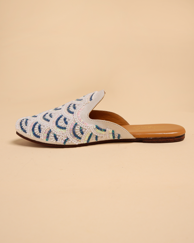 Blissful Blue Handcrafted Mules