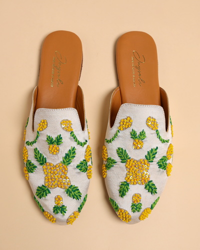 Pineapple Slice Handcrafted Mules