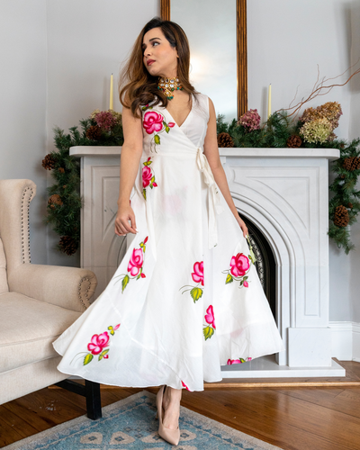 Angrakha style short frocks clearance