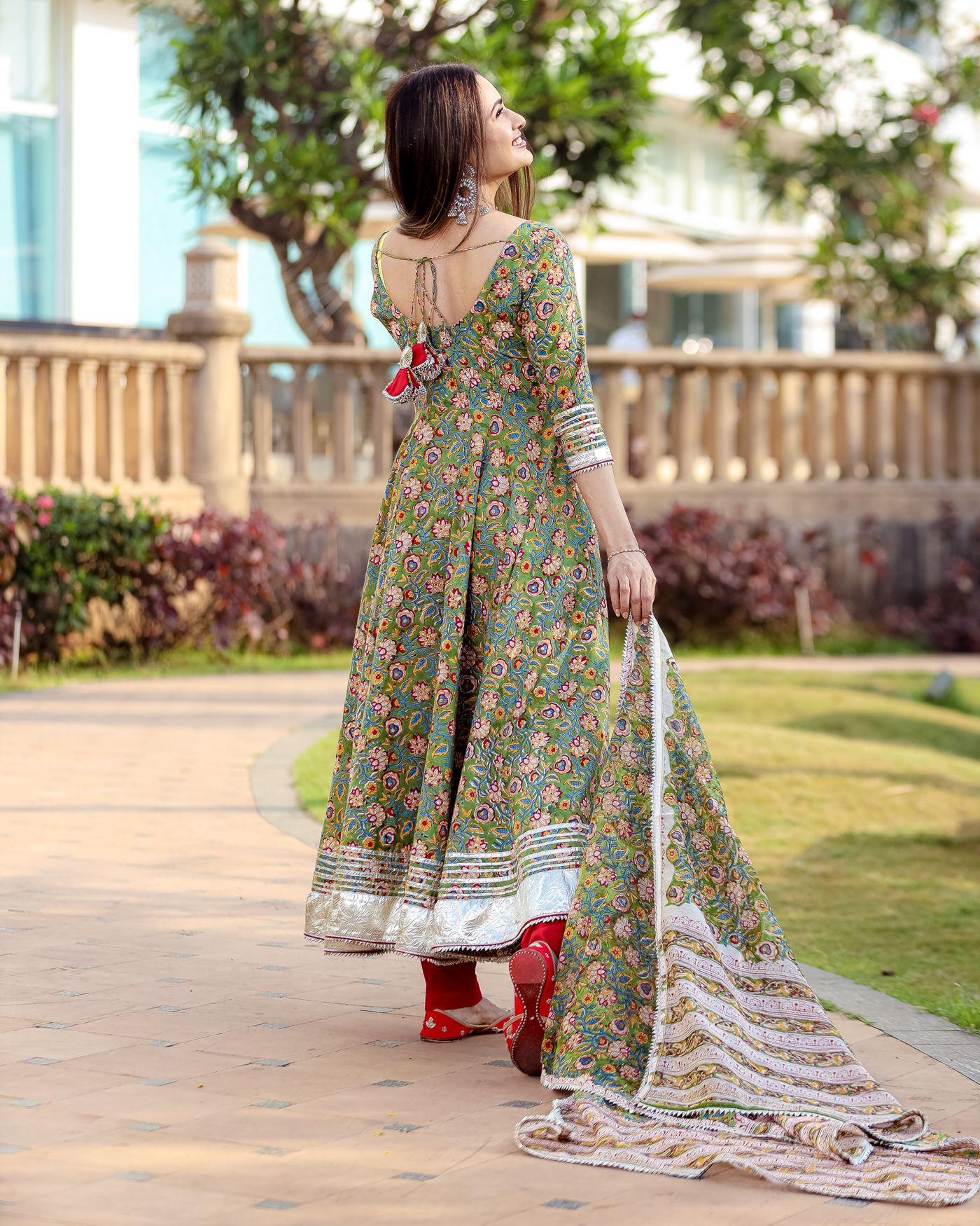 Leafy Green Handblock Suit Set
