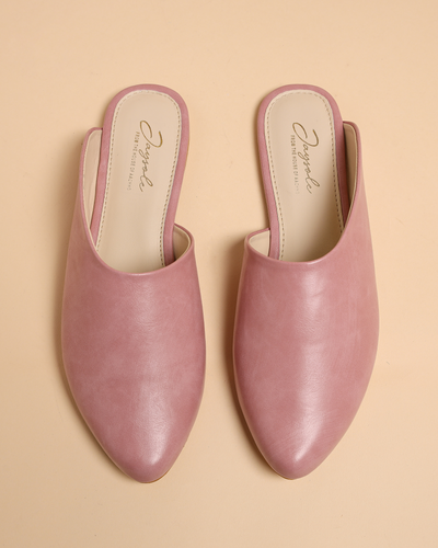 Cradle Pink Leather Mules