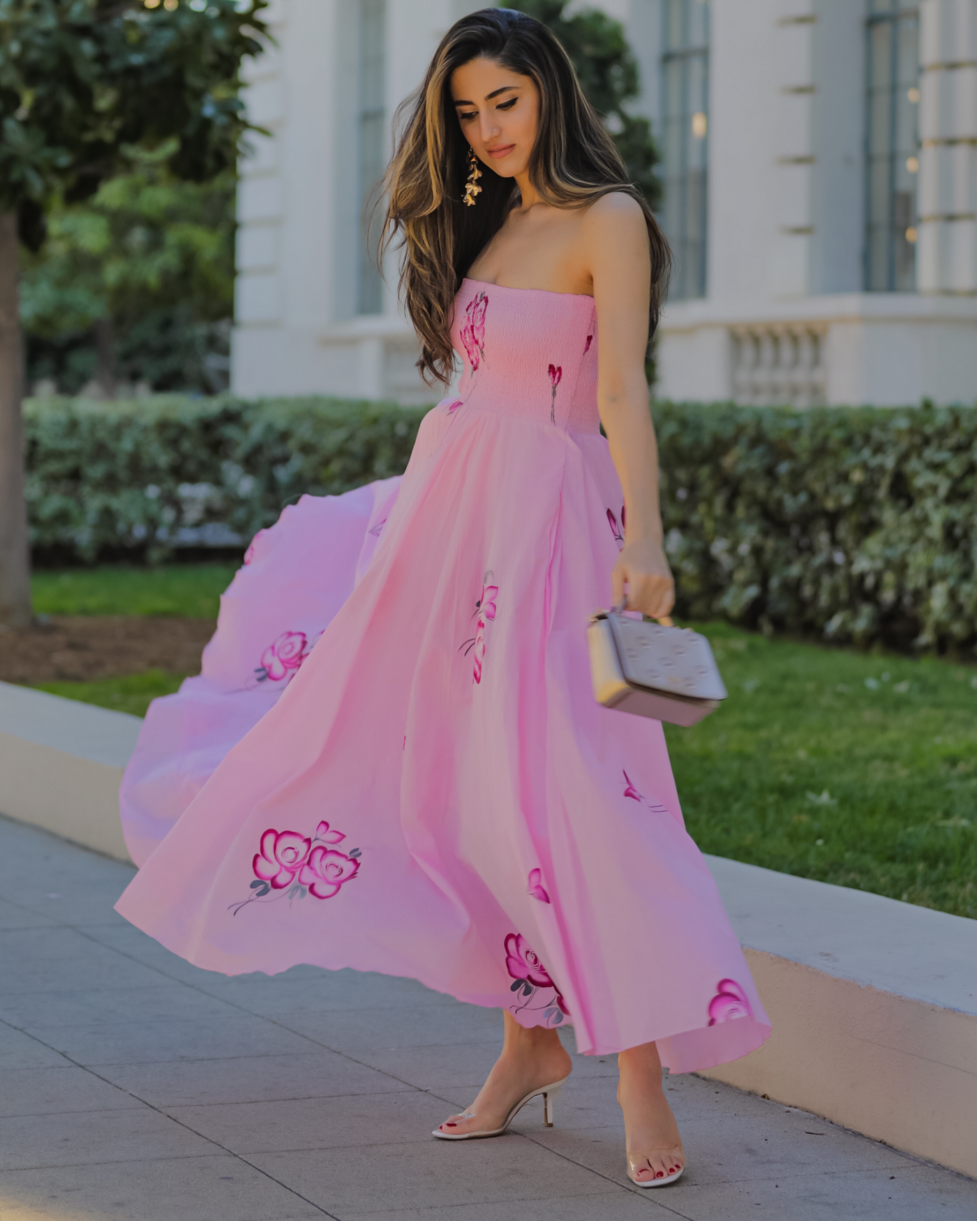 Poppy Pink Smocked Cotton Dress