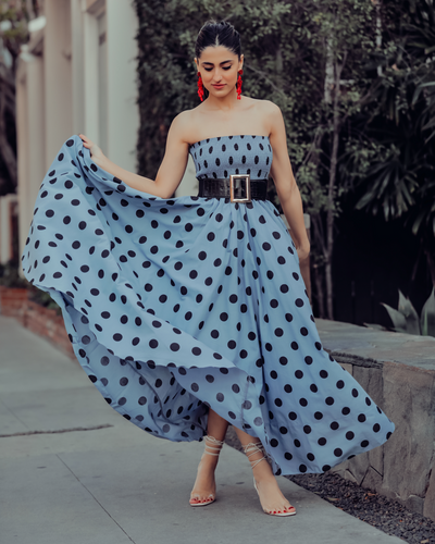 Ash Mink Polka Cotton Dress