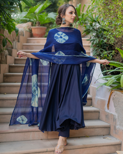 Blue Lupine Shibori Suit Set