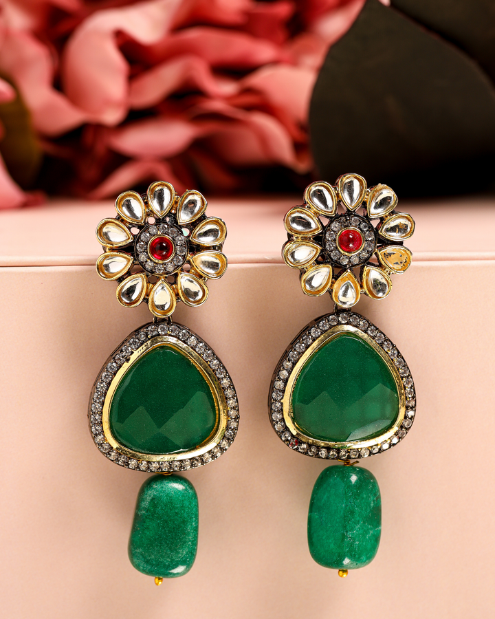 Green Bee Handcrafted Earrings