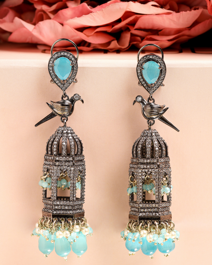 Blue Topaz Handcrafted Earrings