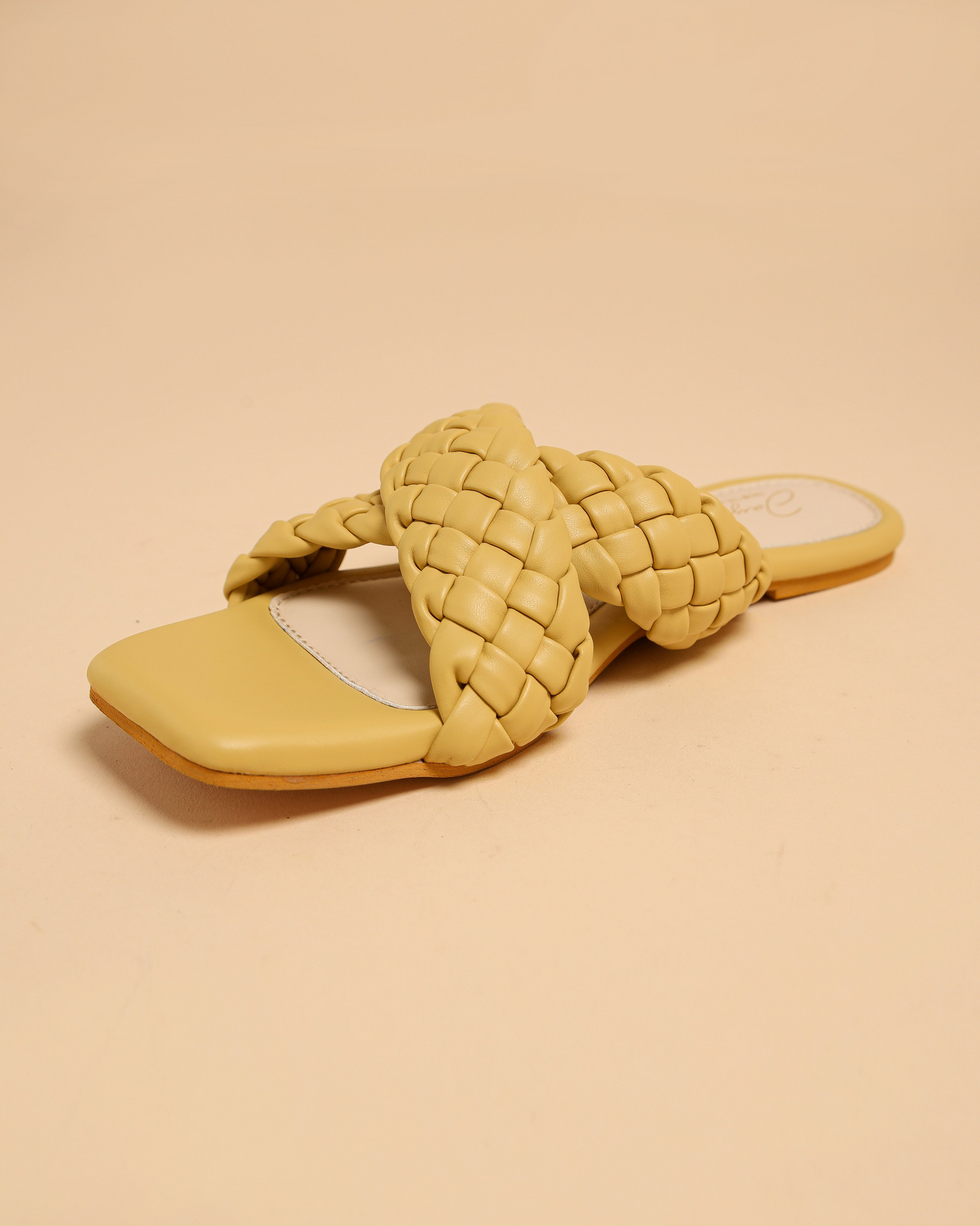 Blazing Yellow Braided Flats