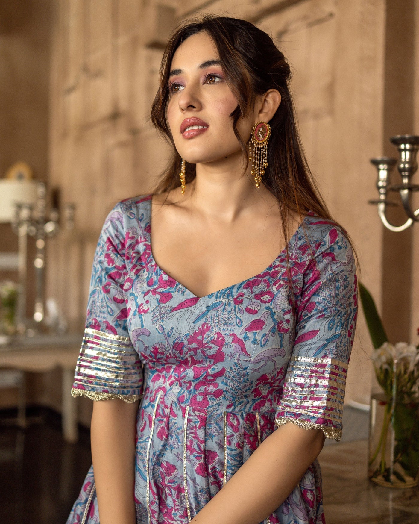 Hezreen Chanderi Sharara Set
