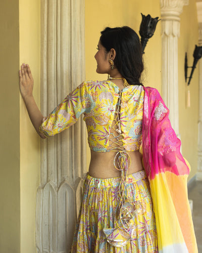 Chandni Chanderi Lehenga Set