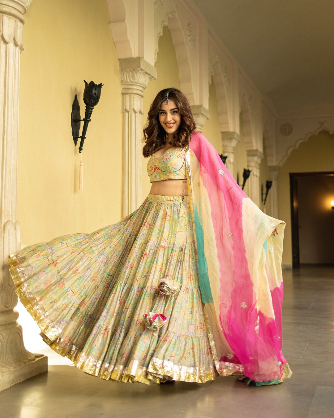 Ayla Chanderi Lehenga Set