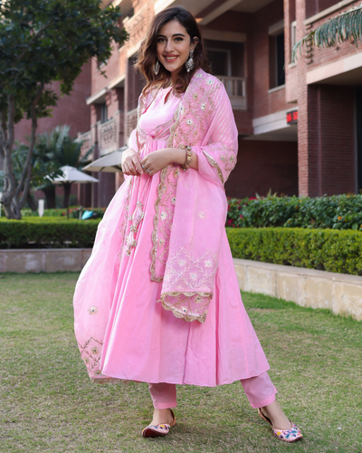 Buy Pink Salt Gotapatti Suit Set online in India at Best Price | Aachho