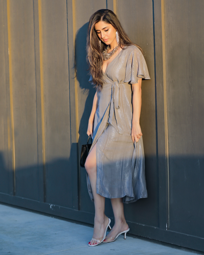 Evening Dove Lurex Dress