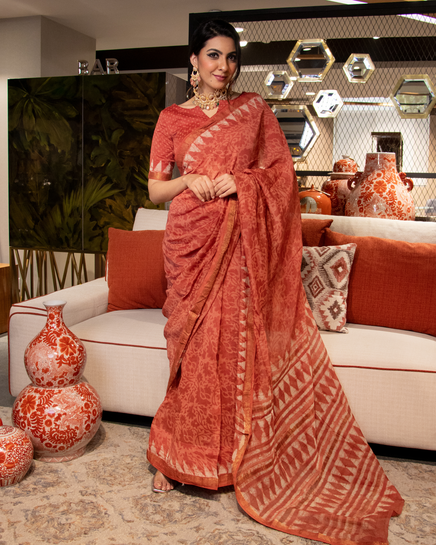 Pastel Pink Double Shade Chanderi Silk Mukaish Work Saree | Saree, Work  sarees, Pastel pink