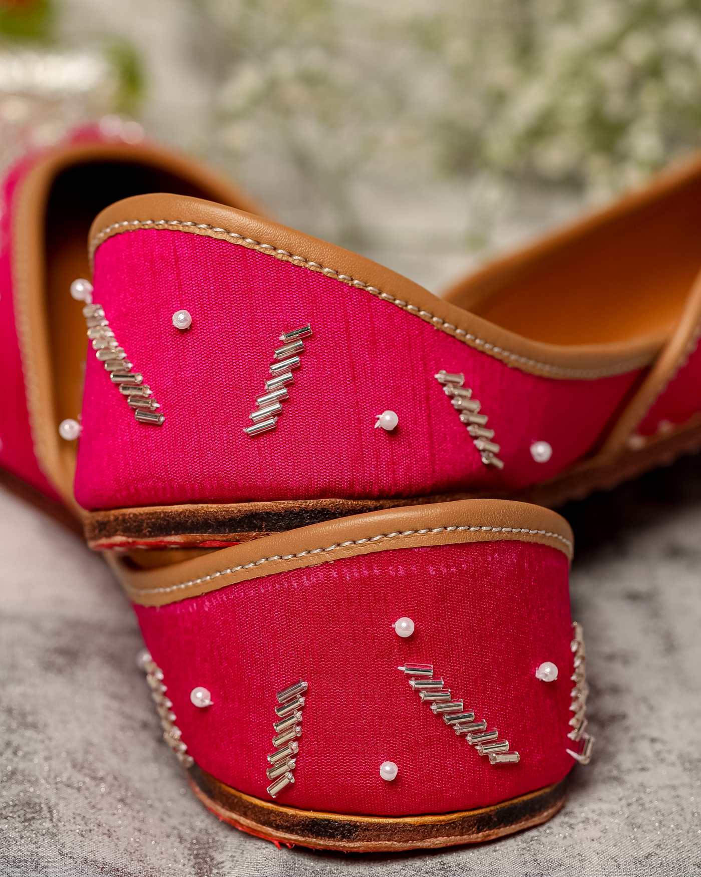 Spanish Pink Handcrafted Jutti