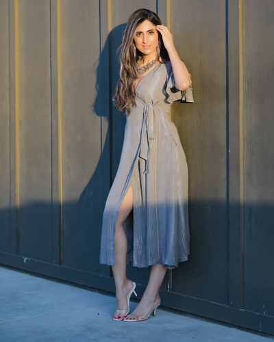 Evening Dove Lurex Dress