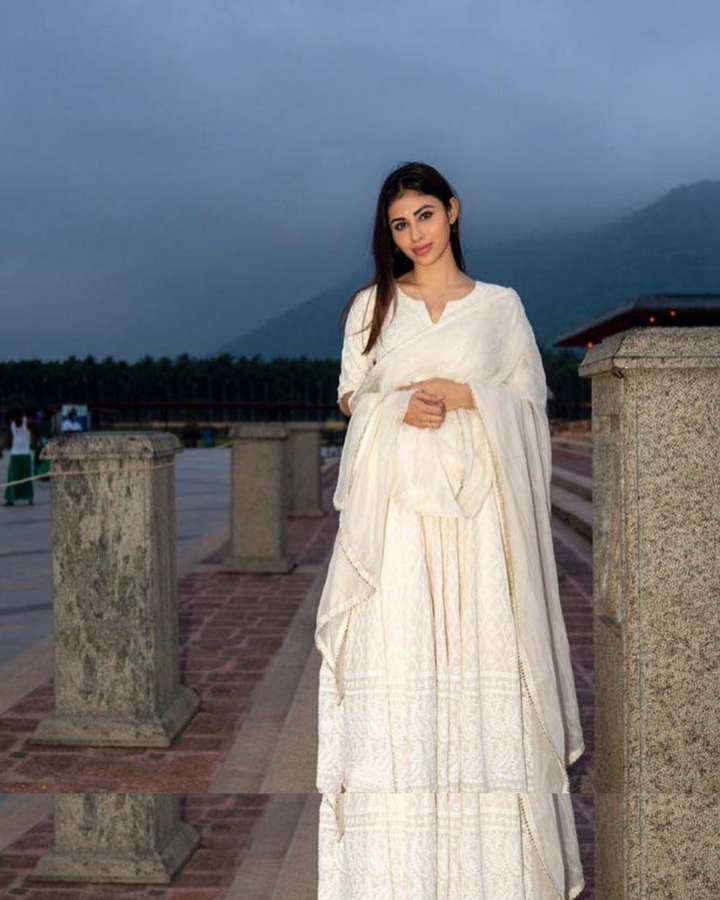 Pearl Ivory Anarkali Set