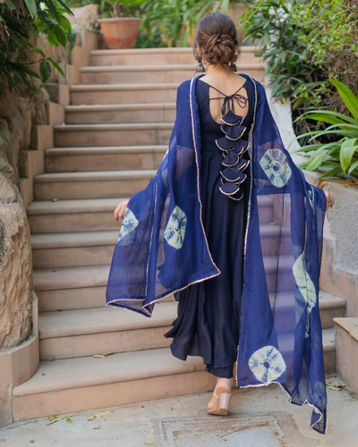 Blue Lupine Shibori Suit Set