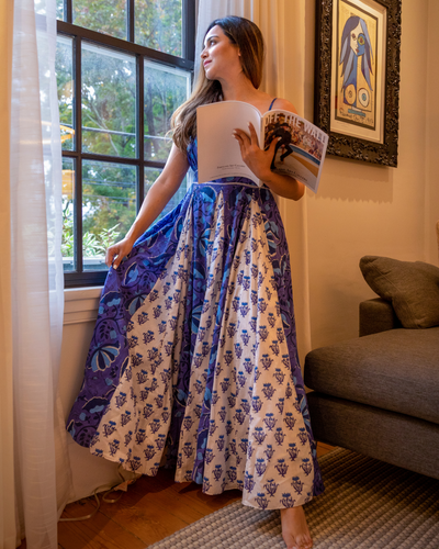Delicate Blue Handblock Dress