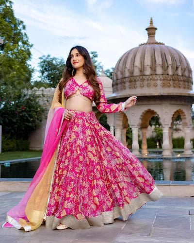 Zorya Chanderi Lehenga Set