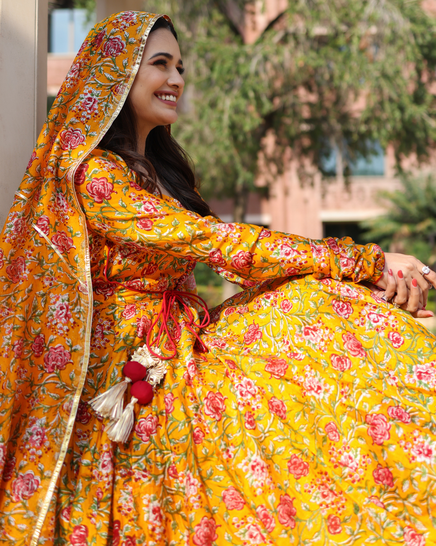 Yellow Rusk Buy Yellow Rusk Handblock Suit Set online in India at Best Price | Aachho