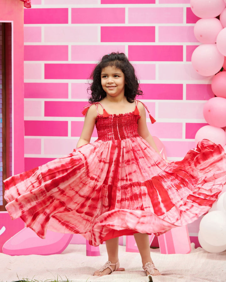 Rosella Smocked Tie &amp; Dye Dress