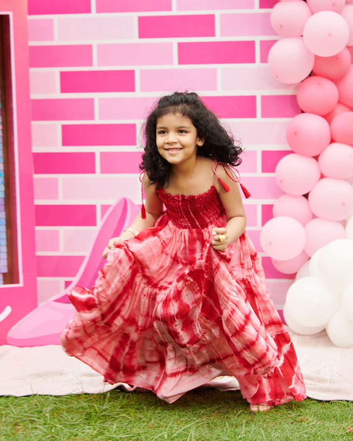 Rosella Smocked Tie &amp; Dye Dress