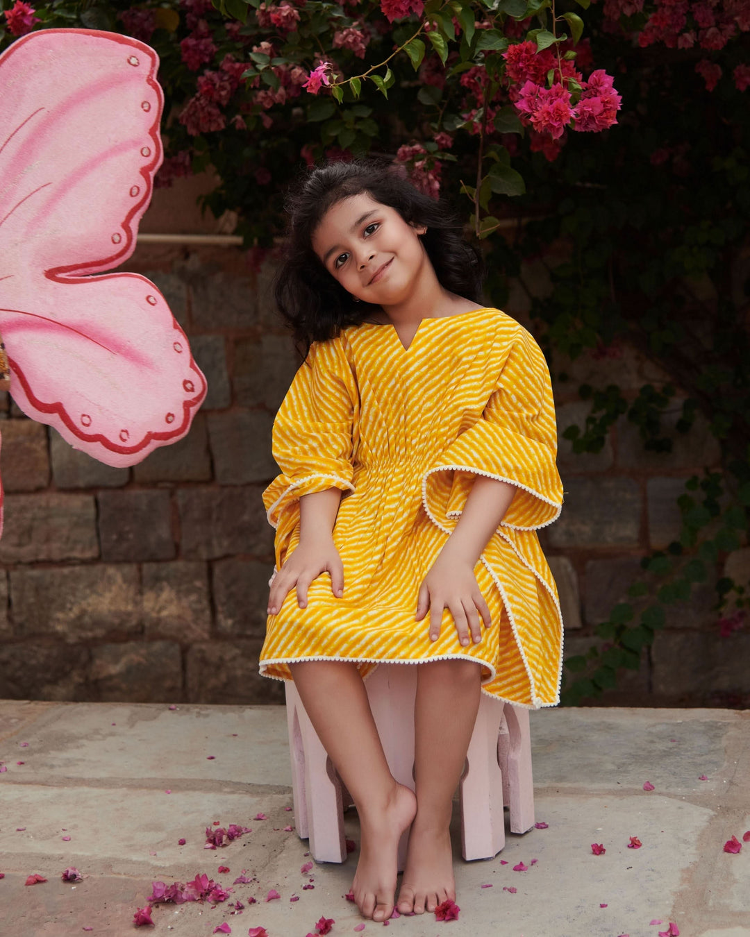 Lemonade Tie &amp; Dye Cotton Kaftan