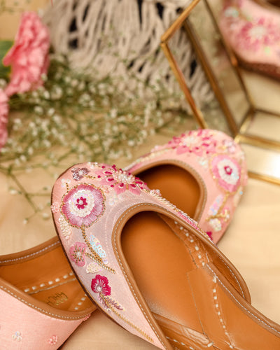 Pink Punch Handcrafted Jutti