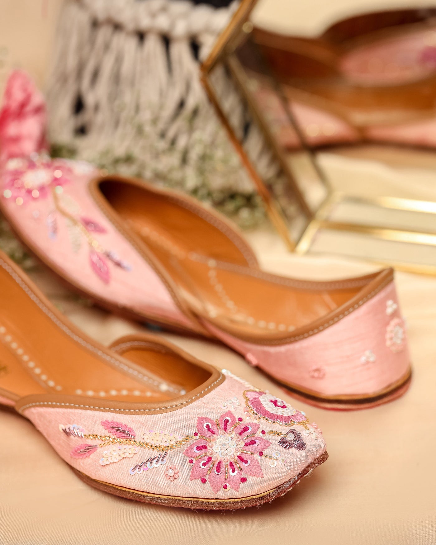 Pink Punch Handcrafted Jutti