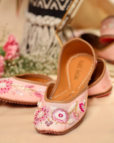 Pink Punch Handcrafted Jutti