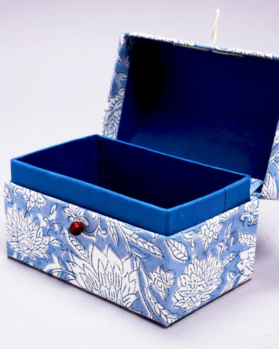 Vista Blue Treasure Chest Jewellery Box