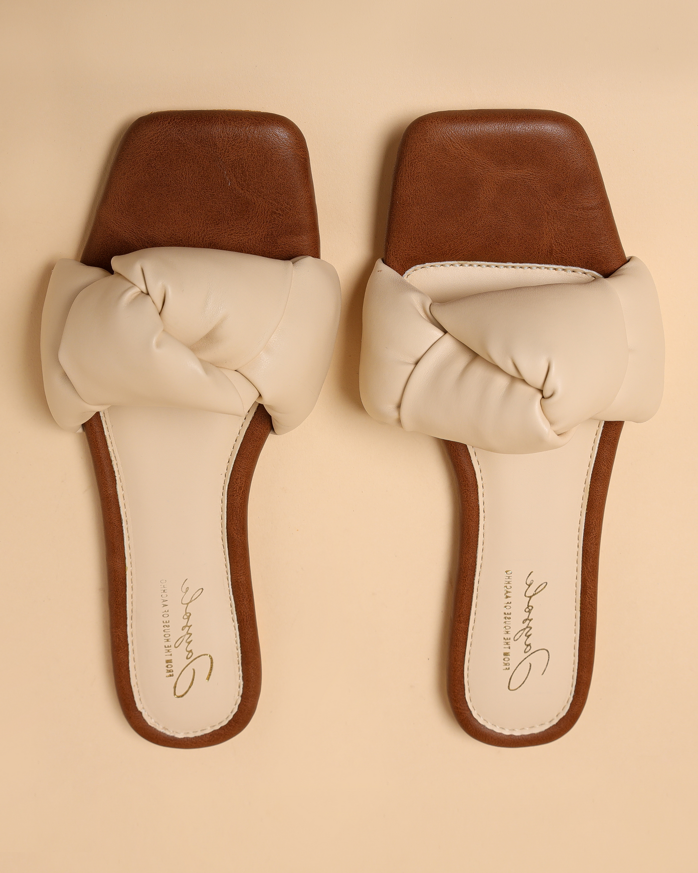 Camel Tale Knoted Flats