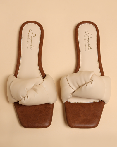 Camel Tale Knoted Flats