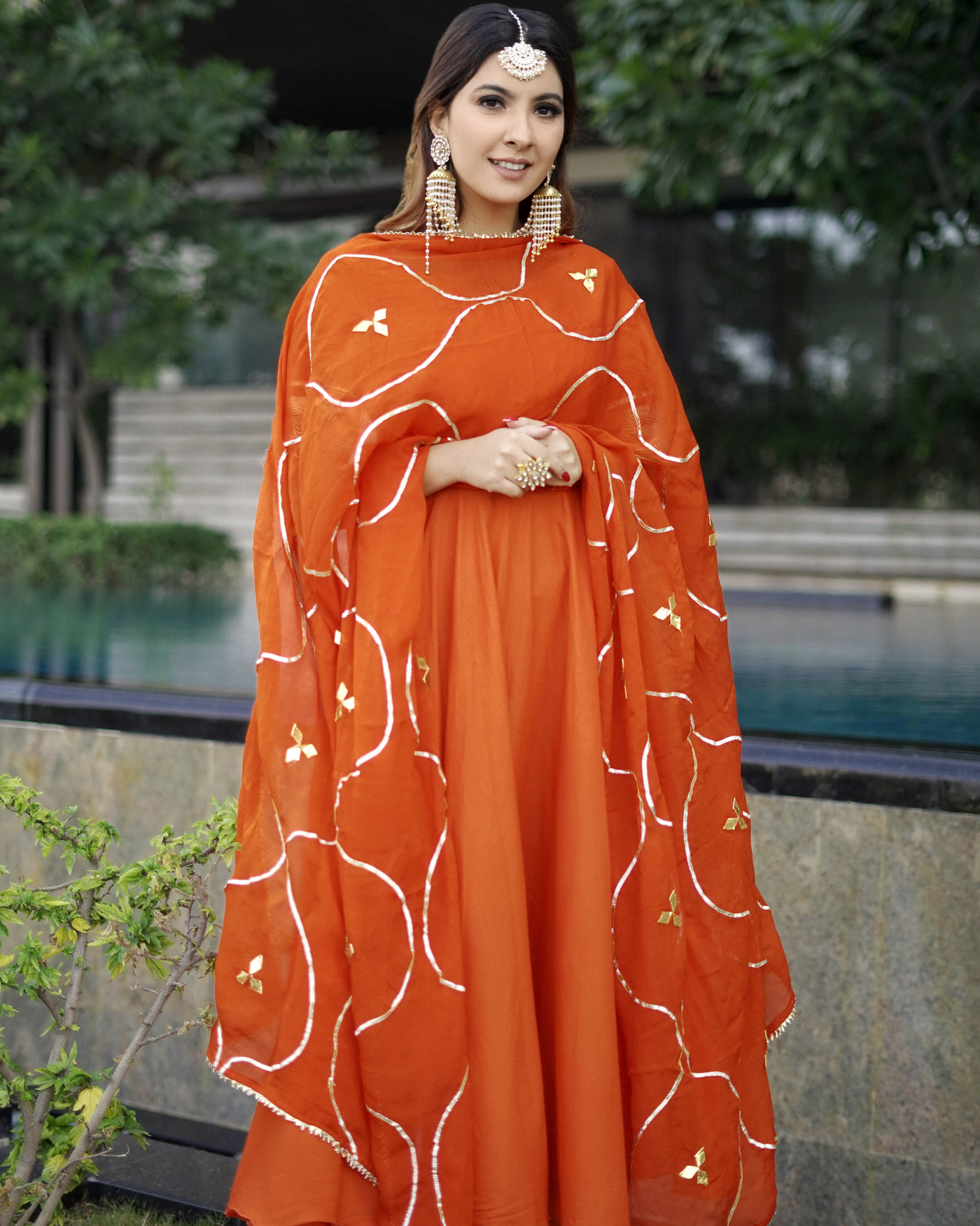 Orange Gotapatti Suit Set