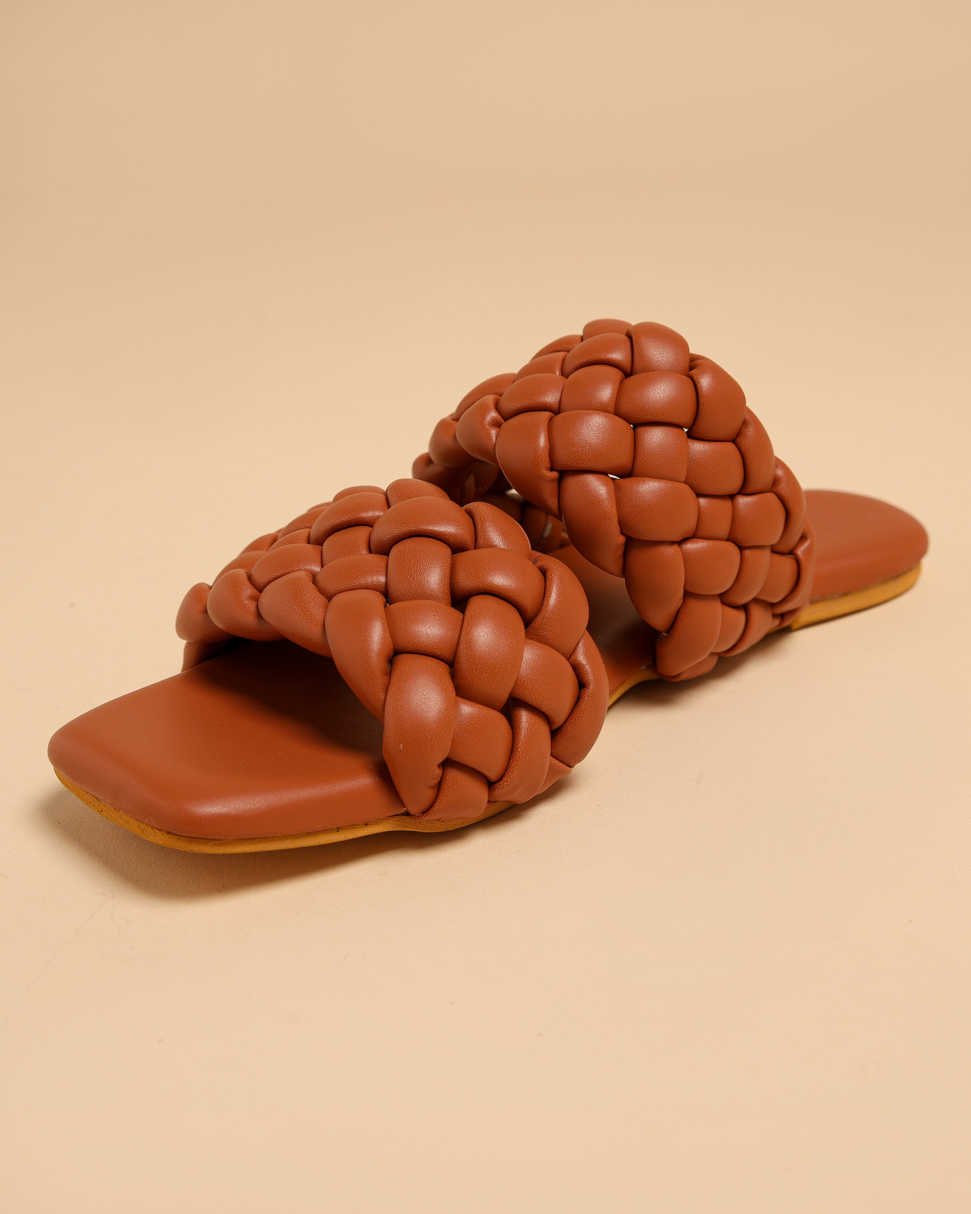 Chocolate Island Braided Flats