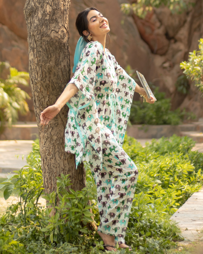 Okinawa Cotton Kaftan Set