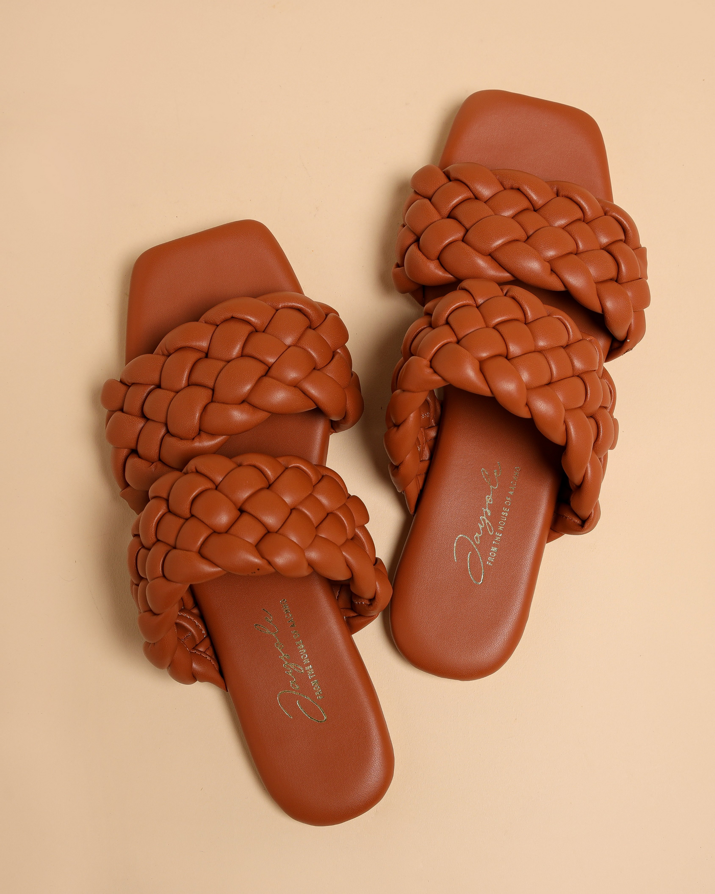 Chocolate Island Braided Flats