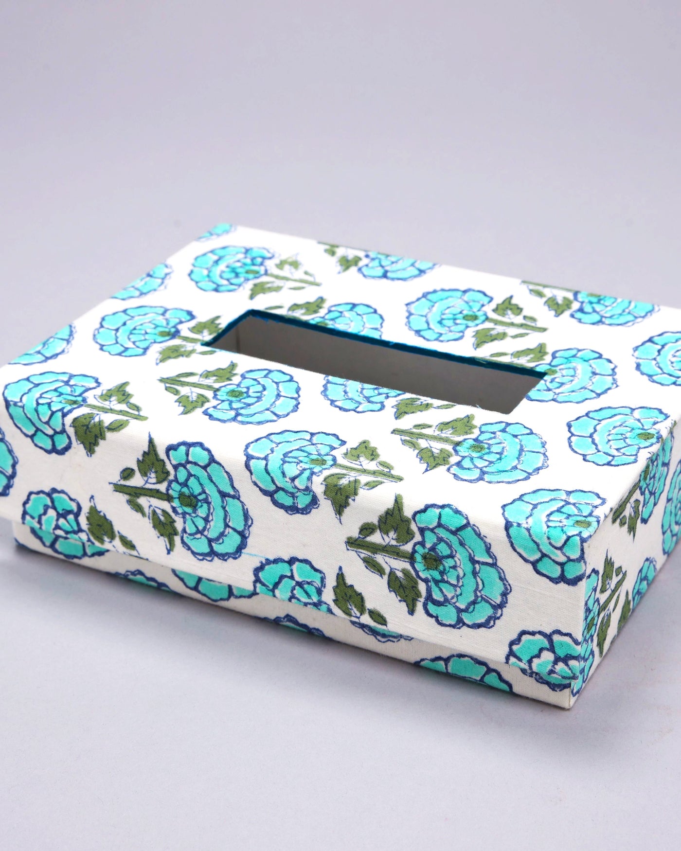 Blue Radiance Handblock Tissue Box
