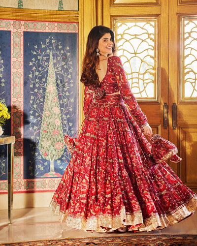 Inina Chanderi Lehenga Set