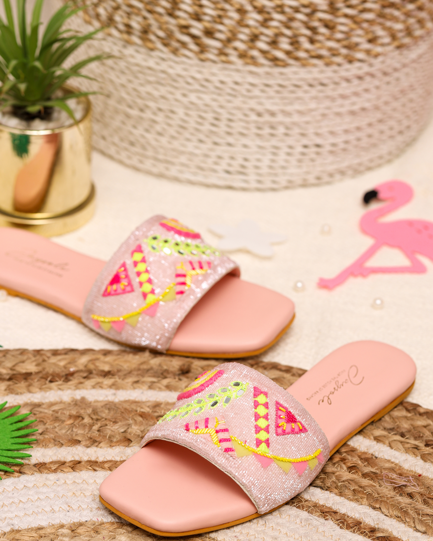 Pink Mystery Handcrafted Flats