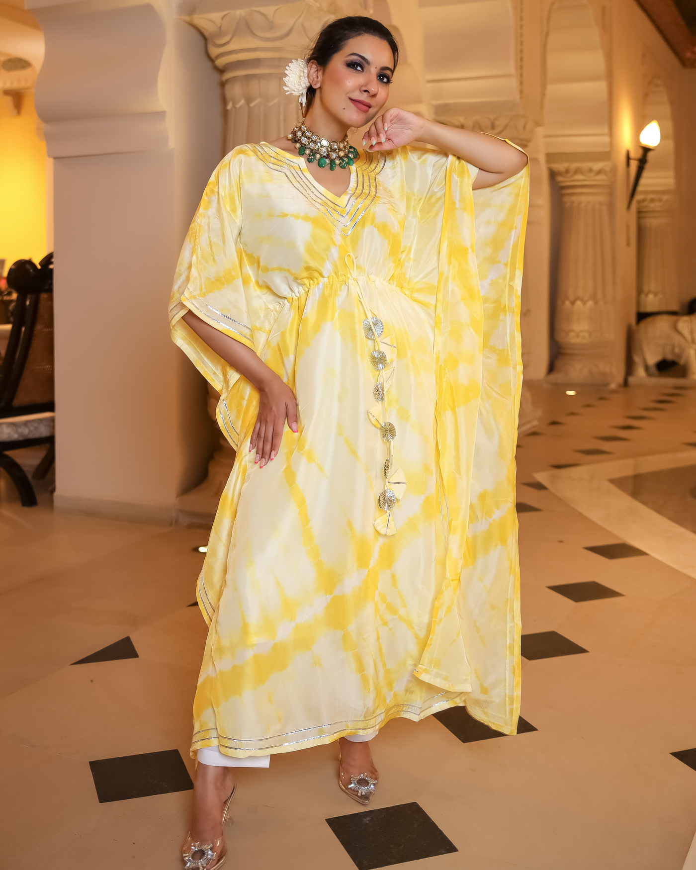 Mango Curve Tie Dye Kaftan Set