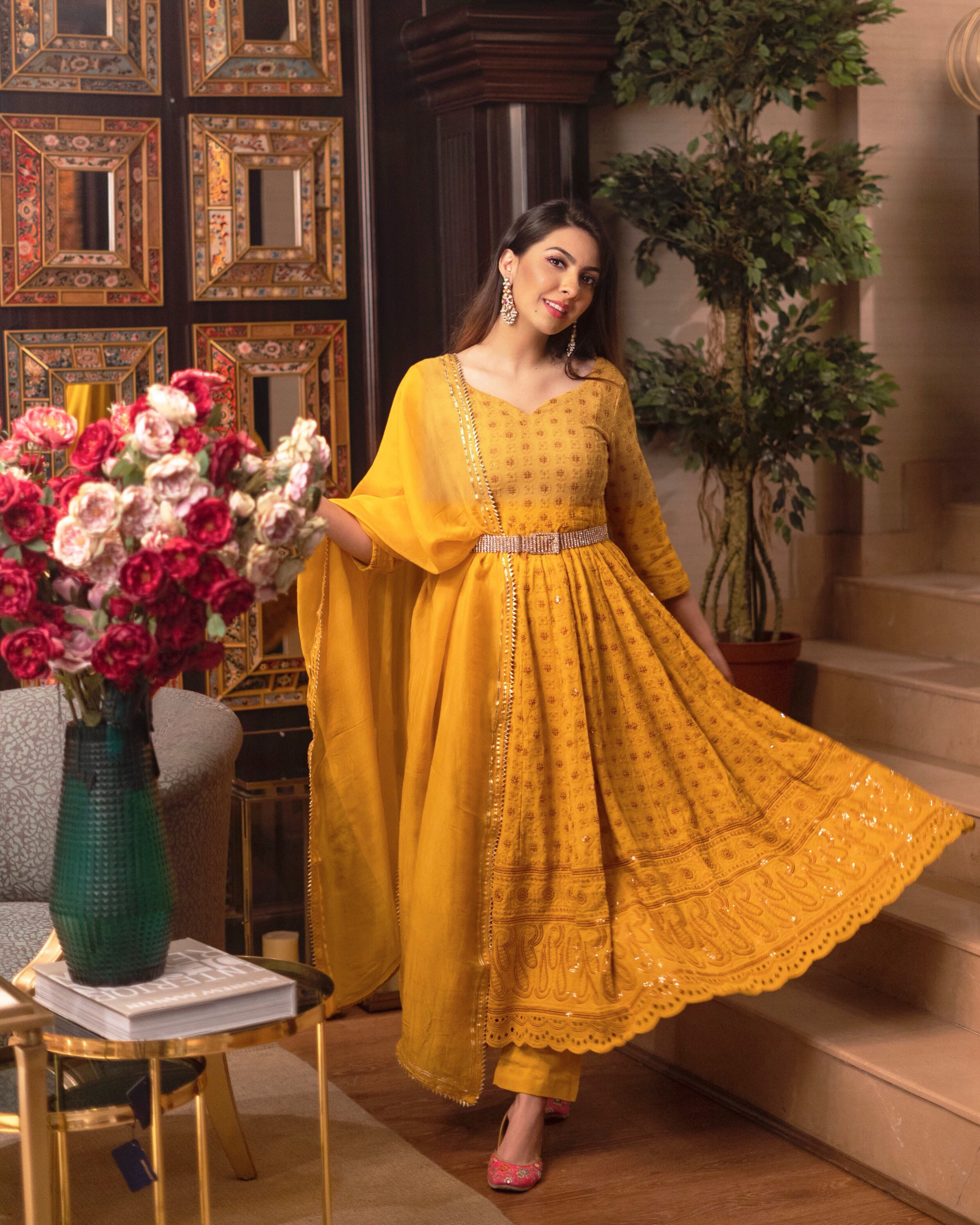 Monsoon mustard dress online