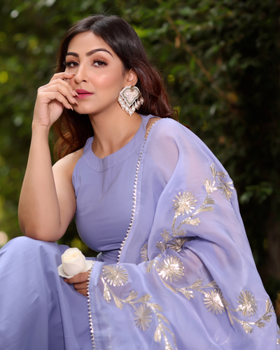 Steel Blue Gota Suit Set