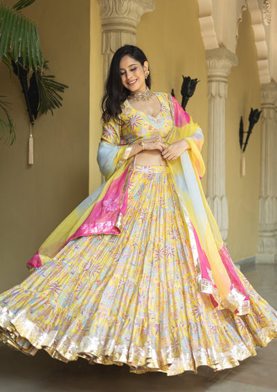 Chandni Chanderi Lehenga Set