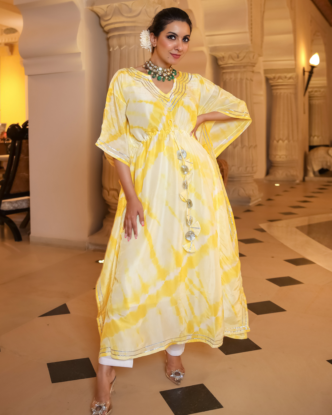 Mango Curve Tie Dye Kaftan Set